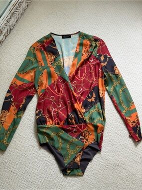 Zara Chain Print bodysuit